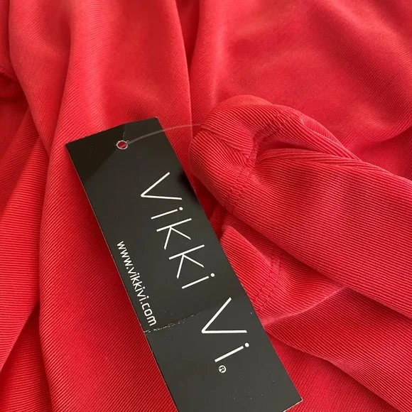 Vikki Vi Bright Red Duster 2X - Picture 3 of 8